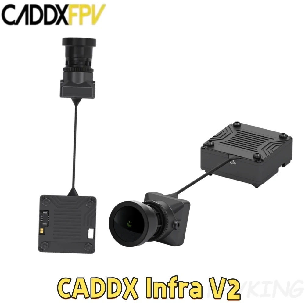 

CADDX Infra V2 0 Lux No-Light Night Analog FPV Camera 1500TVL Super WDR 131° FOV VTX Kit for RC Drone