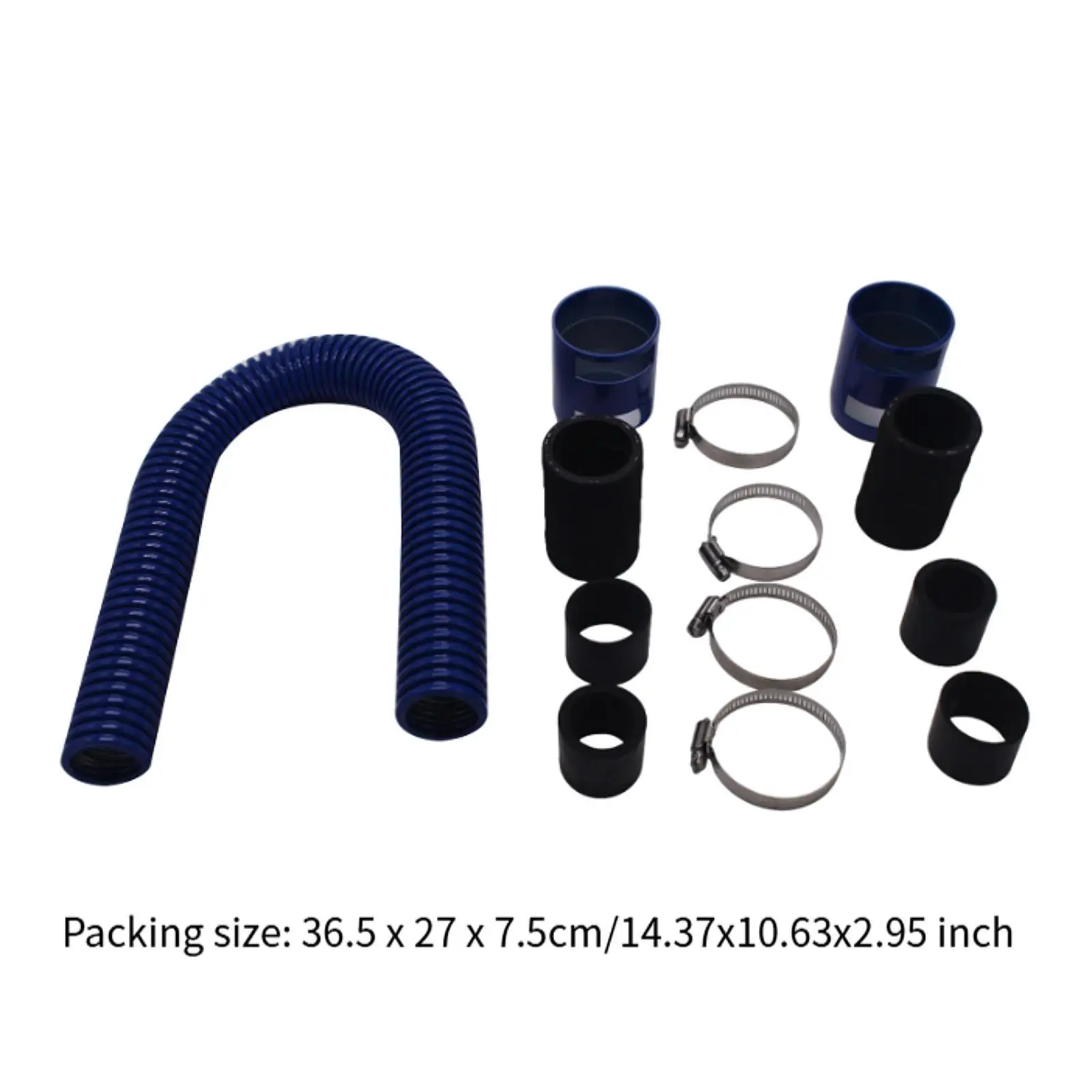 Conjunto de kit de manguera de radiador flexible de 24 pulgadas, reductores de 1-3/4 pulgadas para Chevy