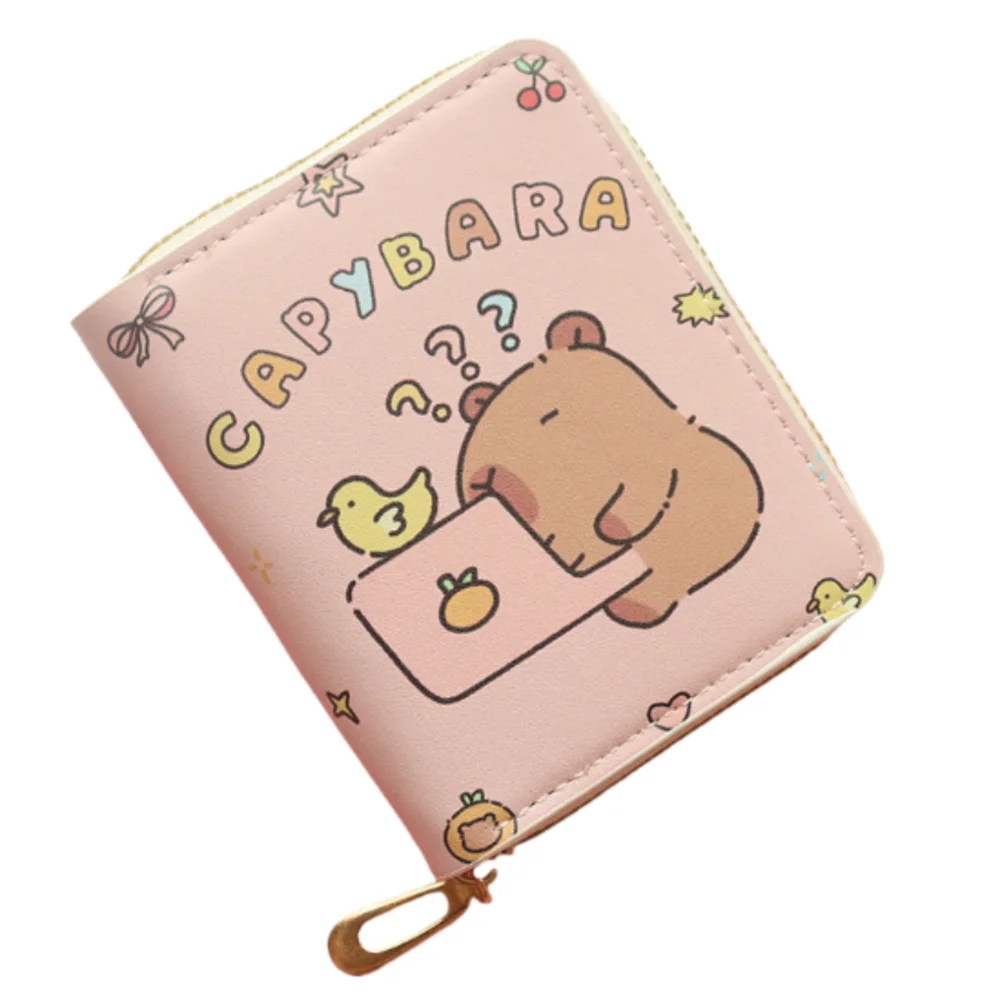 خمر لطيف الكرتون كابيبارا المال عملة المحفظة بو الجلود سستة حامل بطاقة الائتمان INS بطاقة محافظ للفتيات الطلاب هدية