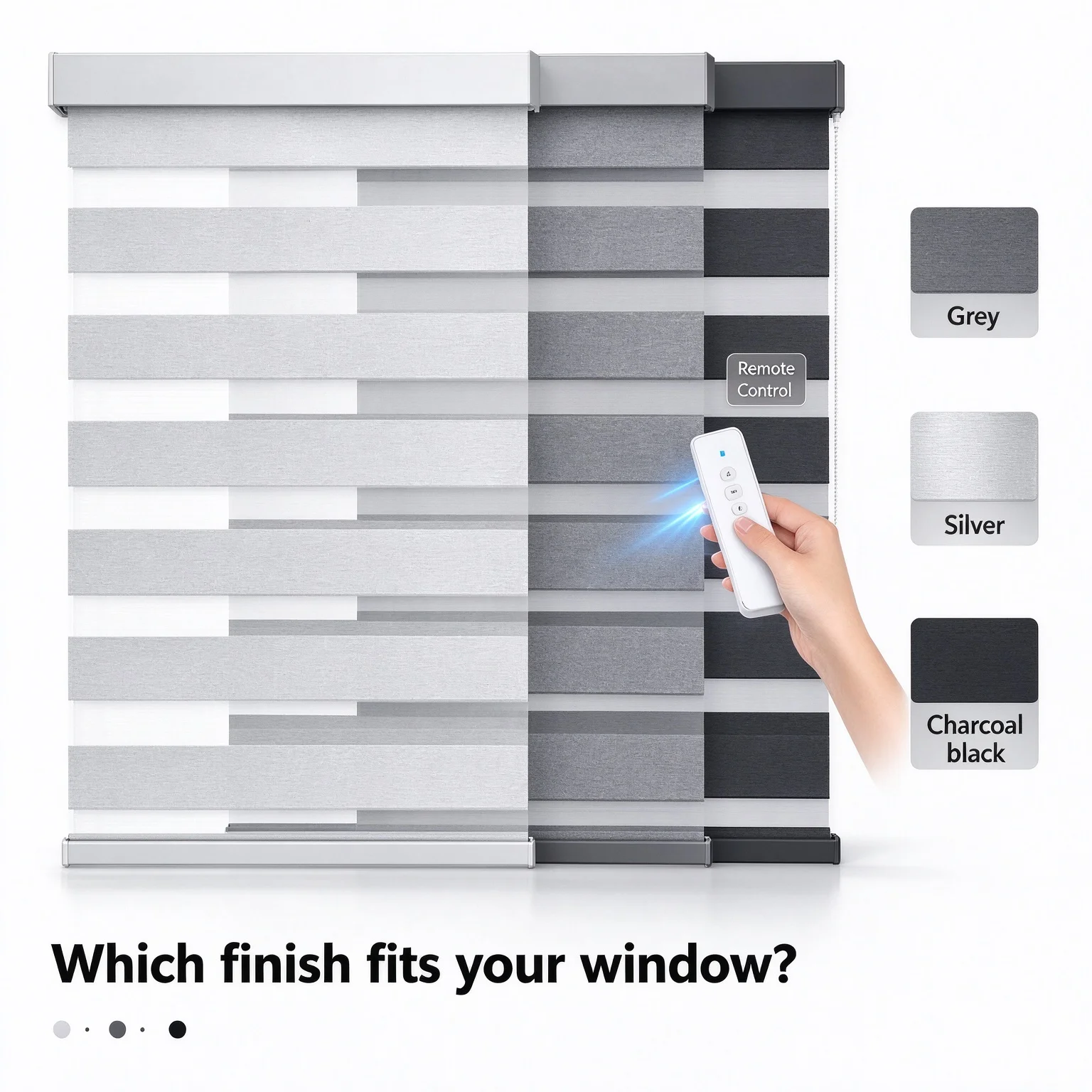 Customized Hot Selling Automatic Remote Voice Control Connect Wifi Google Zebra Blinds For Window