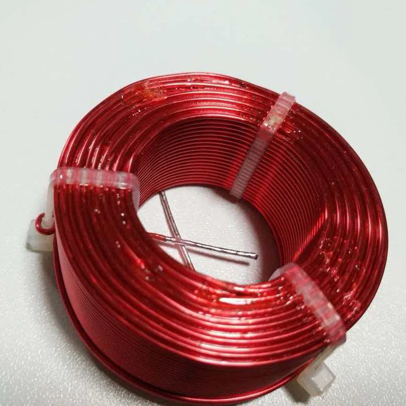 1.0mm Red Frequency Divider Hollow Inductor Copper Coil High-Purity 4N Oxygen-Free Copper Audio Accessory 0.1-2.0 MH