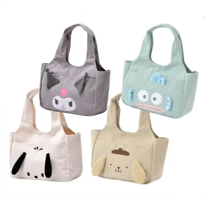 

Kawaii симпатичная сумка Sanrio Kuromi понравико Hangyodon сумка на одно плечо Вельветовая мультяшная большая емкость подарок на день рождения для девочек