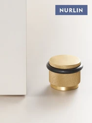 Nurlin Ottone Stabile Nuovo Zigrinato Fermaporta Cancelli Manopola Regolabile 3 cm di Altezza Adatto per Installare Pavimenti in Legno e Cemento