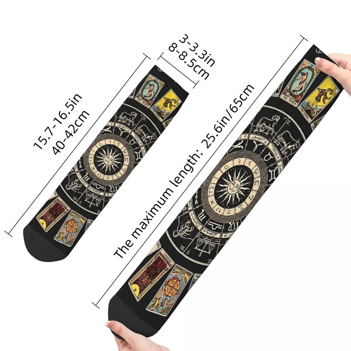 Rad Des Tierkreises, Astrologie Diagramm & Die Großen Arcana Tarot Erwachsene Socken, Unisex socken, männer Socken frauen Socken