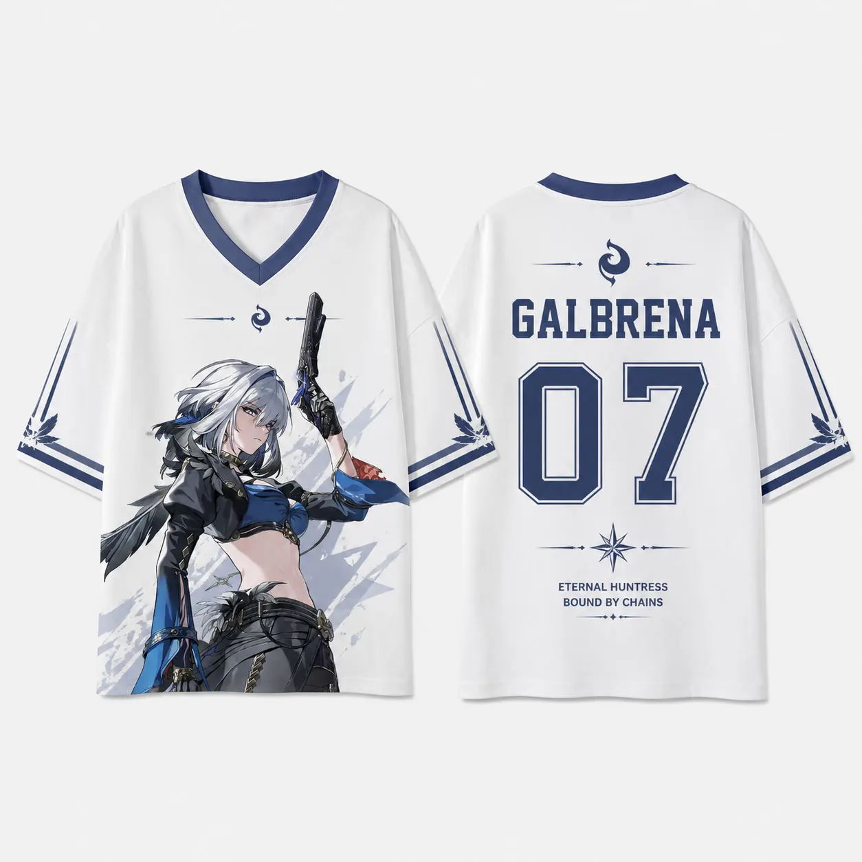 Wuthering Waves WW Cheap Graphic T-Shirt Galbrena  Iuno Lupa All Over Print Anime Jersey, Breathable Quick Dry Tee