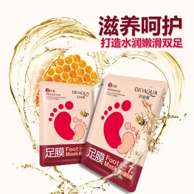 BIOAQUA 2pcs/bag Exfoliating Foot Peeling Mask Body Born Feet Mask Dead Skin Remover Smooth Energetic Socks Pedicure Foot Care