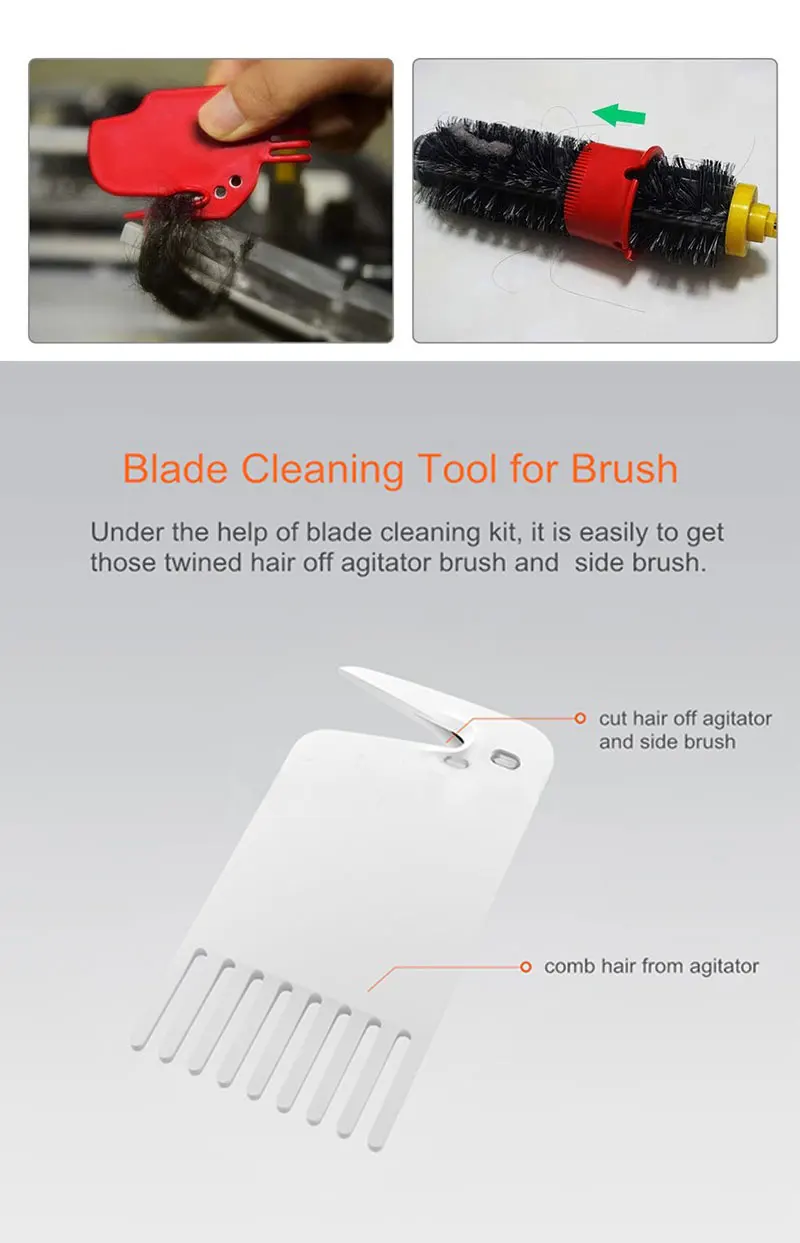 Ersatz-Rollenbürste und Filter für Roboterstaubsauger, passend für Xiaomi Roborock, iRobot, iLife, Conga Staubsaugerzubehör – Detail 3