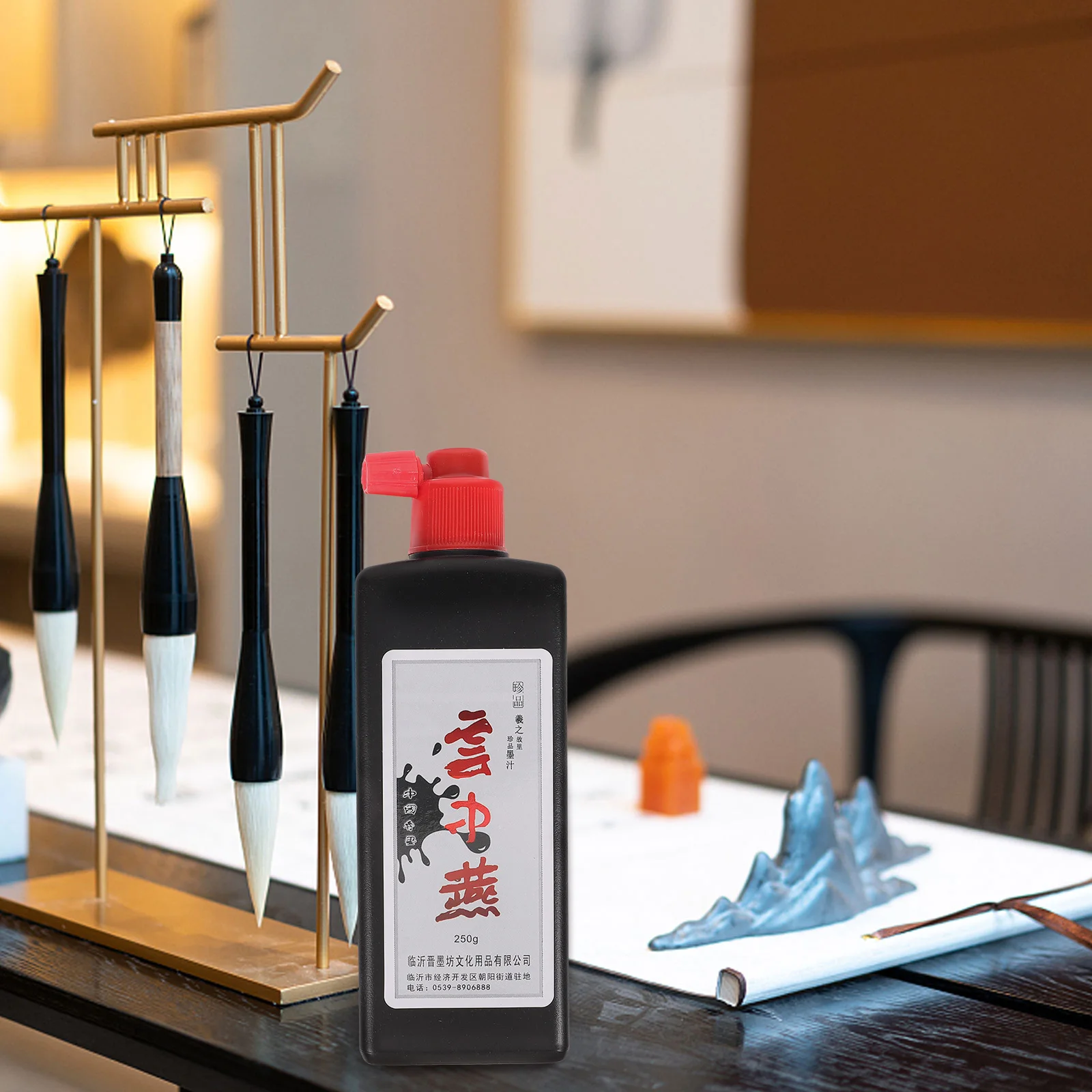 

250g Calligraphy Chinese Painting Ink Portable Practice Ink for Students Artists Traditional Stationery Supplies for Office Home
