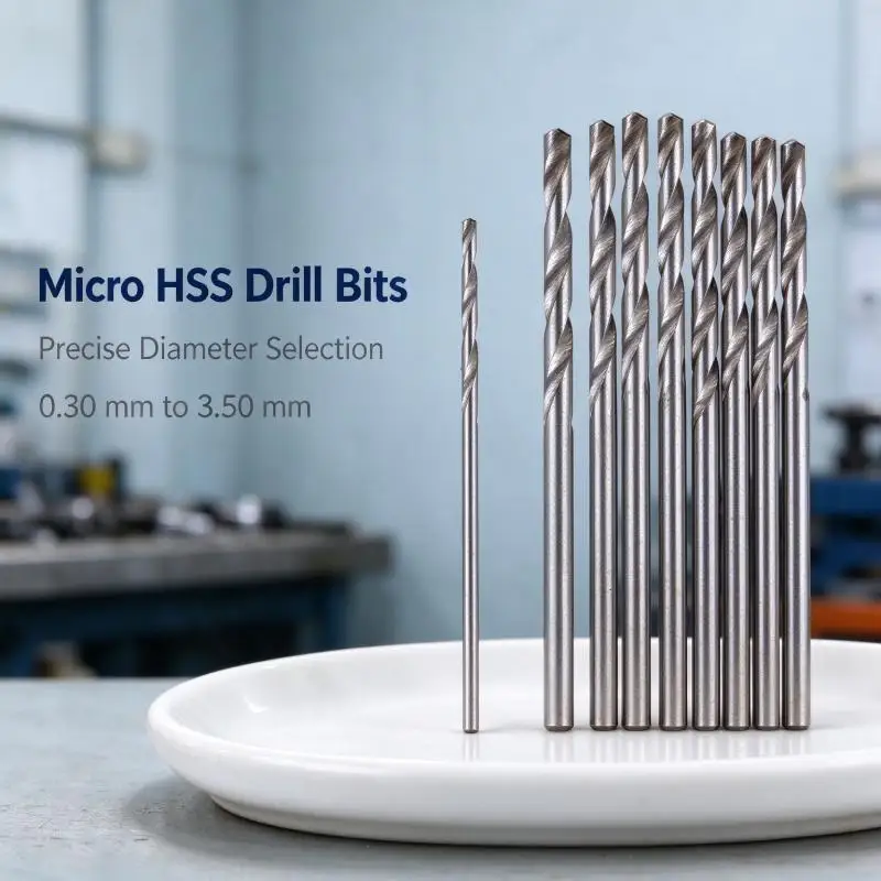 10Pcs 0.5-3.2mm HSS mini straight shank drill bit, Micro Straight Shank for  Rotary Tool & Hand Electric Drill