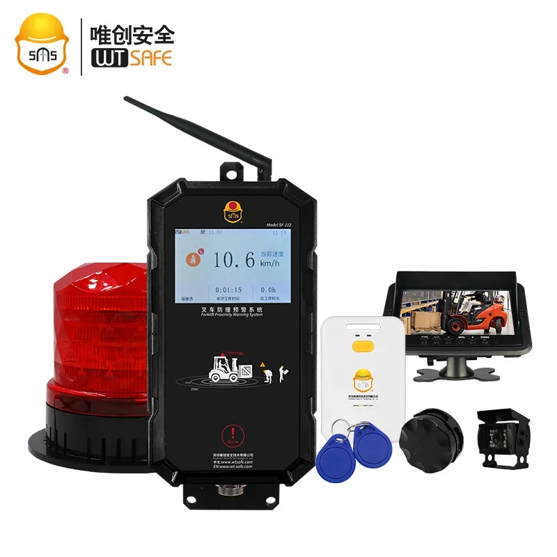 

Distance measurement collision avoidance pedestrian detection system reversing camera forklift proximity warning alarm system