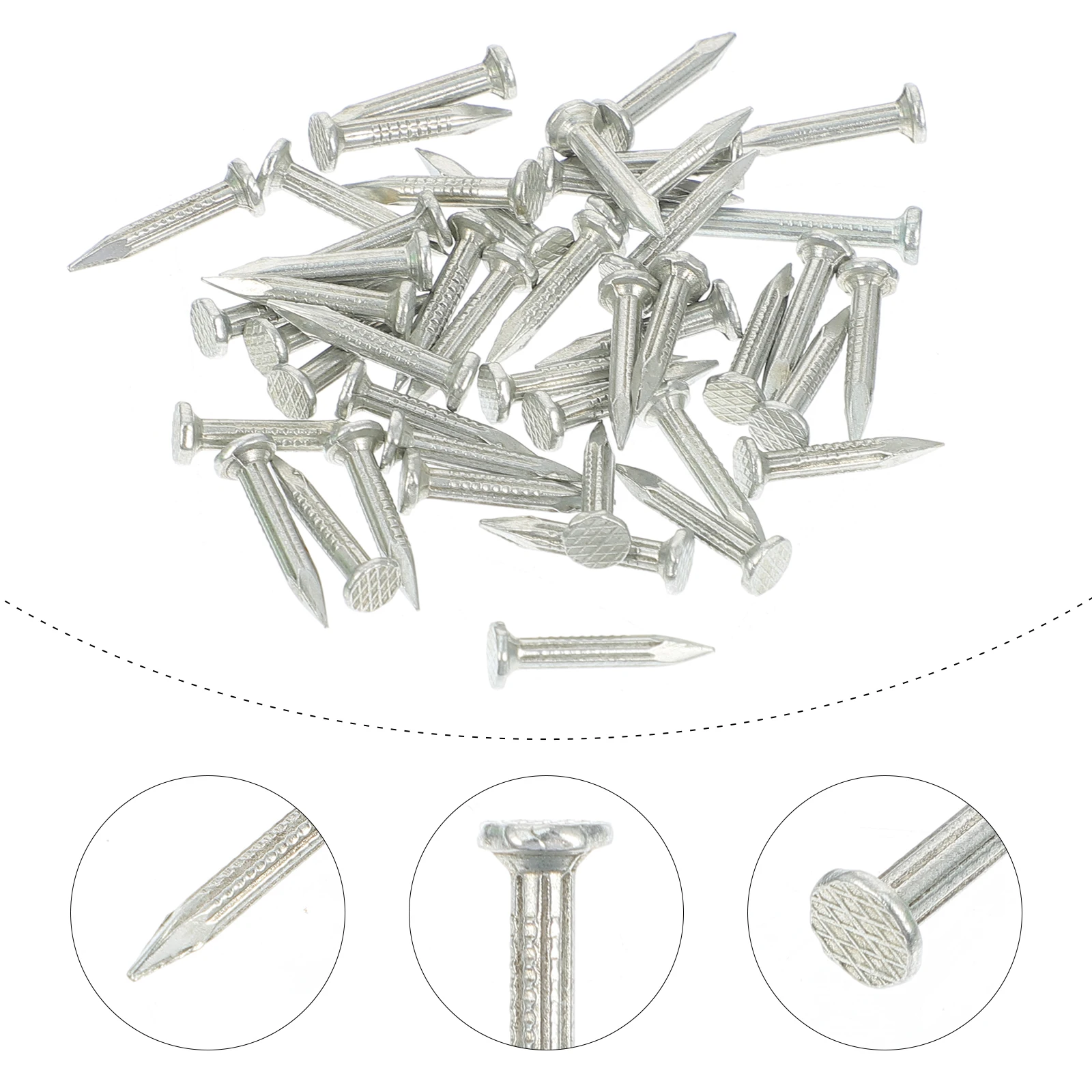 

310pcs Galvanized Steel Nails Thickened Hardened Point Tip For Concrete Wall Steel Plate Fastening Corrosion Resistant