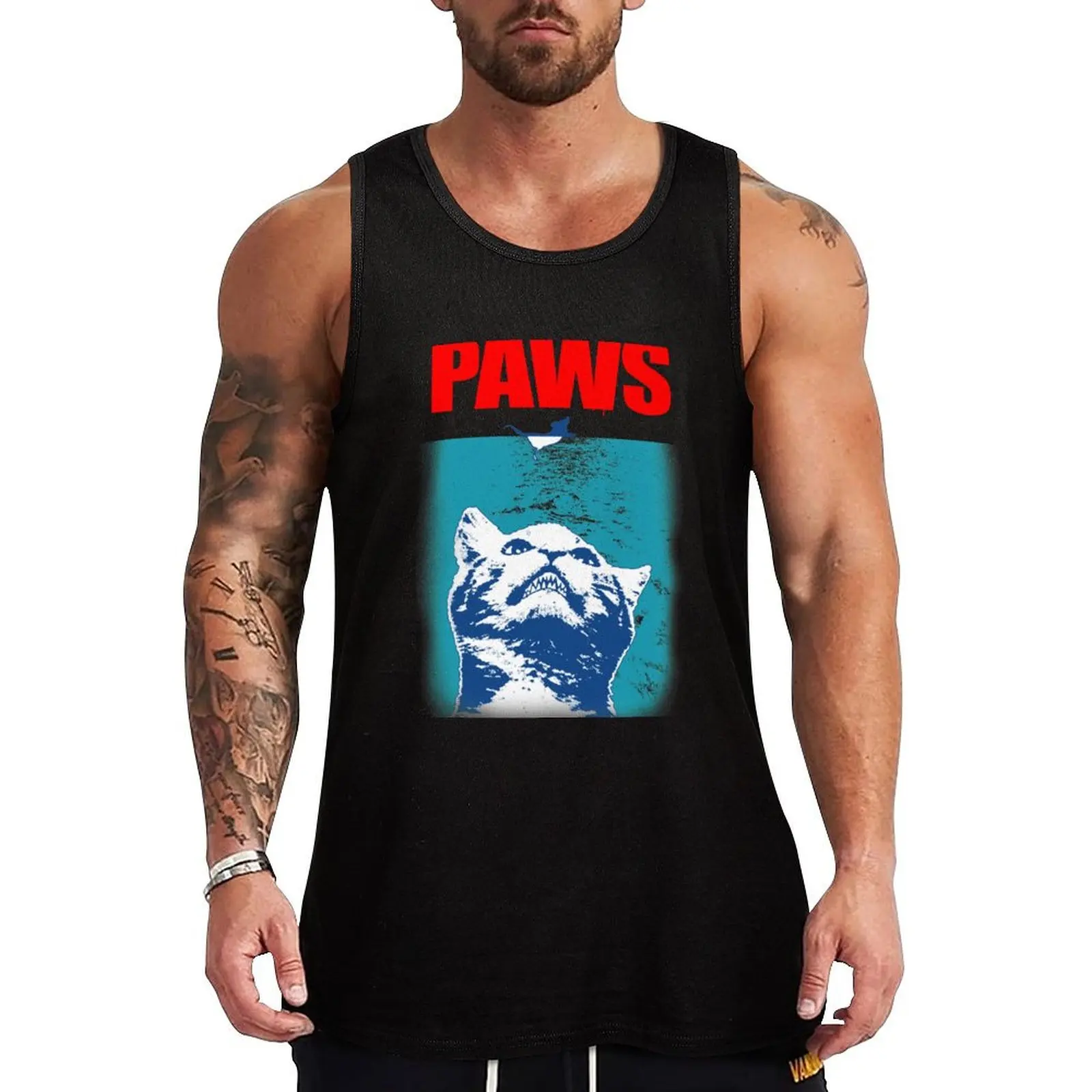 

PAWS Tank Top Men's sleeveless gym shirts t shirt gym T-shirt Men's gym