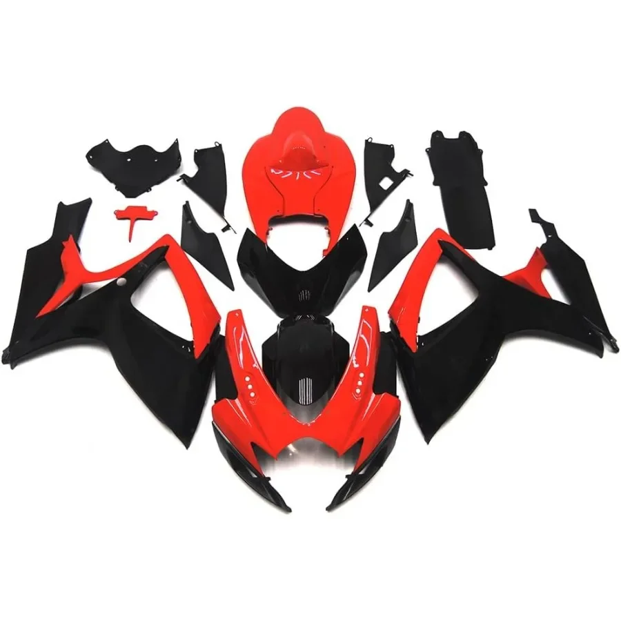 

Injection Red Black Fairing Kit for Suzuki GSXR600 GSXR750 2006 2007 K6 Models Motorcycle Bodywork ABS Plastic Body Frame Cowli