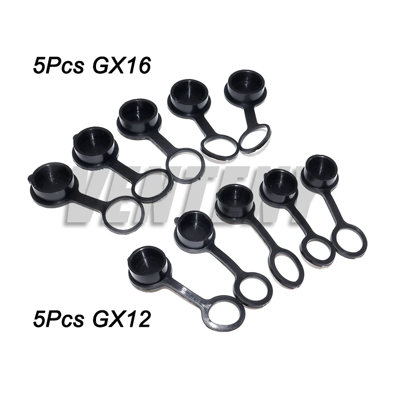 5PCS GX16 Aviation Circular Plug Socket Waterproof Dust Cap Welding Cable Connectors Rubber Protective Cover
