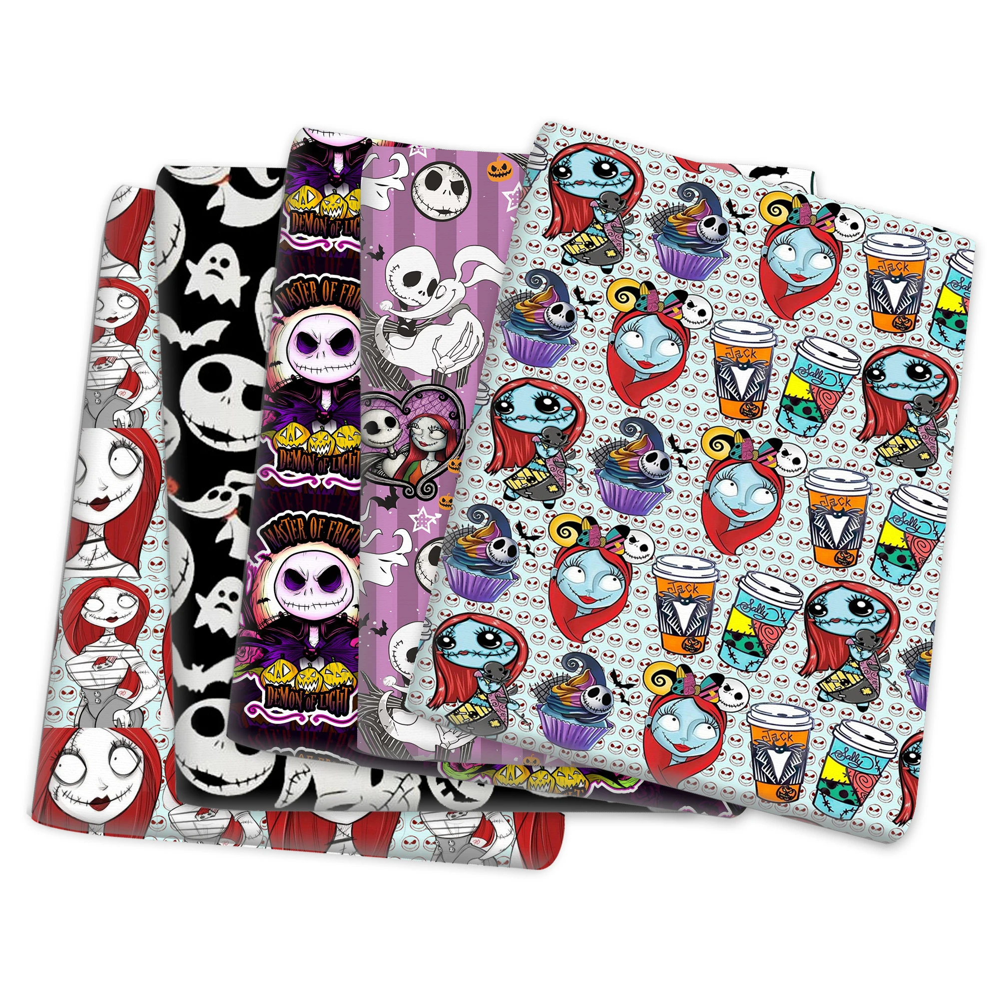 

50*145cm Jack Skellington The Nightmare Before Christmas Polyester Cotton Fabric Tissue Sewing Quilting Needlework DIY Cloth
