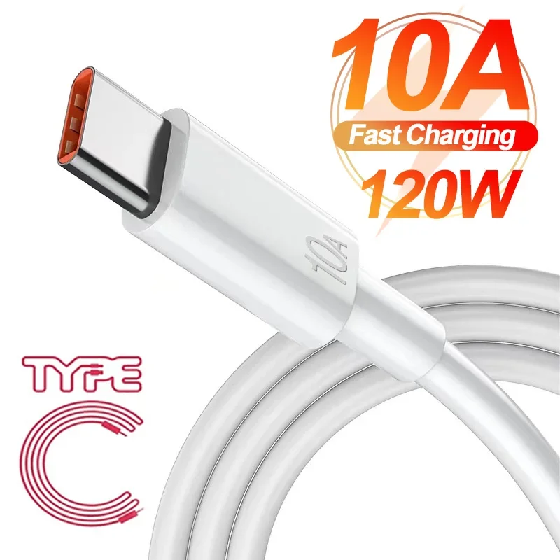 10A 120W Type C USB Cable Super Fast Charge Cable Data Transfer for Samsung Huawei Xiaomi Quick Charge USB C Cables Data Cord