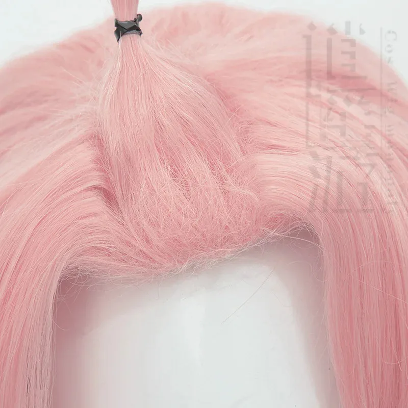 애니메이션 디오나 코스프레 가발 30CM 핑크 짧은 머리 내열성 합성 머리 할로윈 파티 코스프레 가발 + 가발 모자