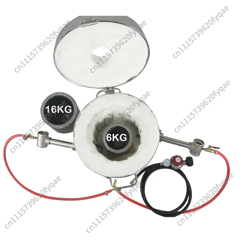 16KG metal furnace 1300 degrees copper, gold, silver, aluminum jewelry, gold melting furnace equipment, jewelry making tools