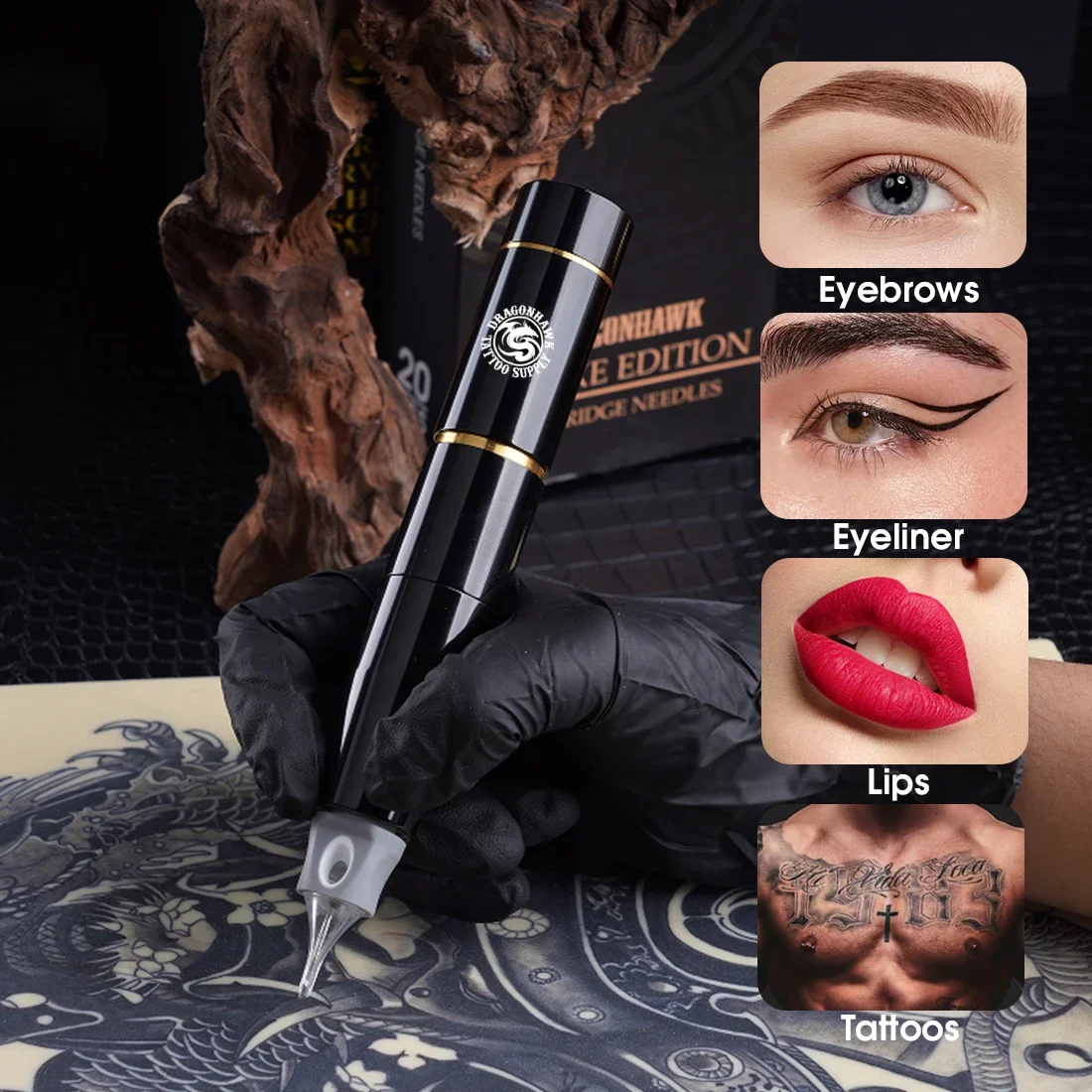 NEW 드래곤호크 마스트 타투 머신 로터리 펜 영구 메이크업 SMP