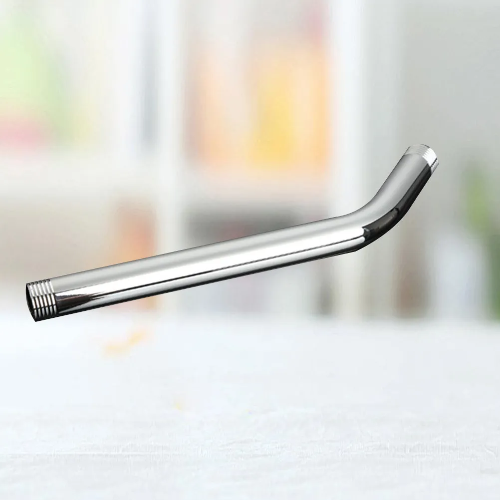 Shower Head Holder Curved Shower Arm Small Elbow Bath Silver Extention Durable Stainless Steel Wall Mount Accessories