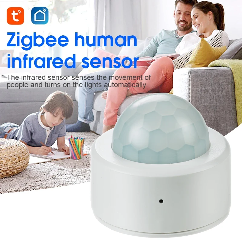 Tuya Zigbee Human Motion Sensor Smart Home PIR Motion Sensor Detector Security Smart Life Works With Alexa Google Home gateway