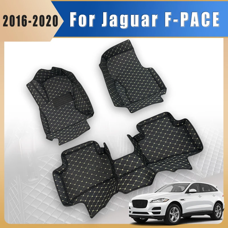 

Car Floor Mats For Jaguar F-PACE 2020 2019 2018 2017 2016 Leather Carpets Custom Auto Styling Foot Pads Accessories Interior Rug