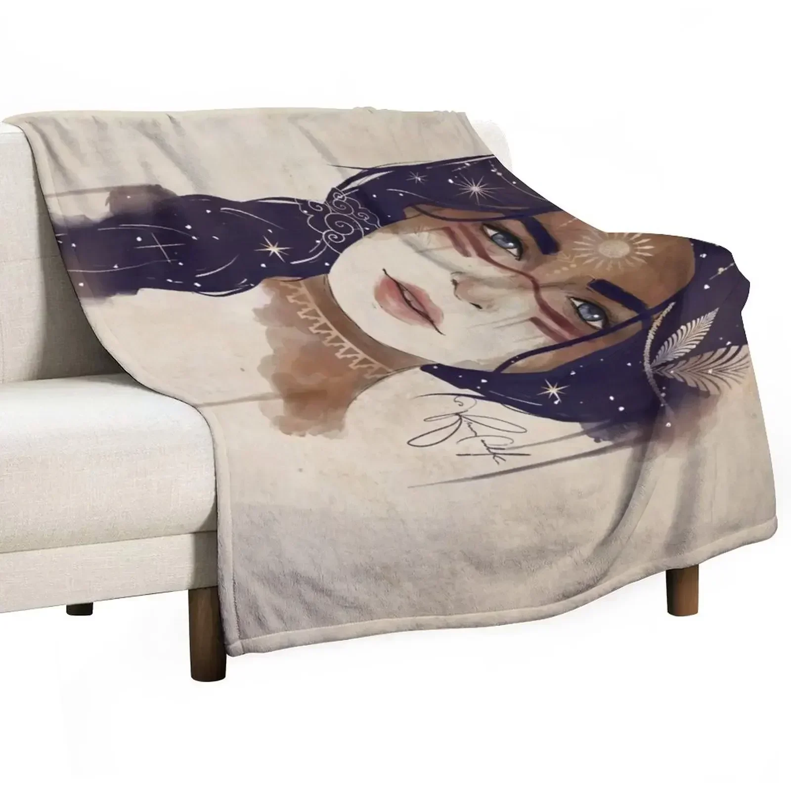 Sun Warrior - Celestial Goddess Throw Blanket bed plaid Softest Thermals For Travel warm winter Nap Blankets