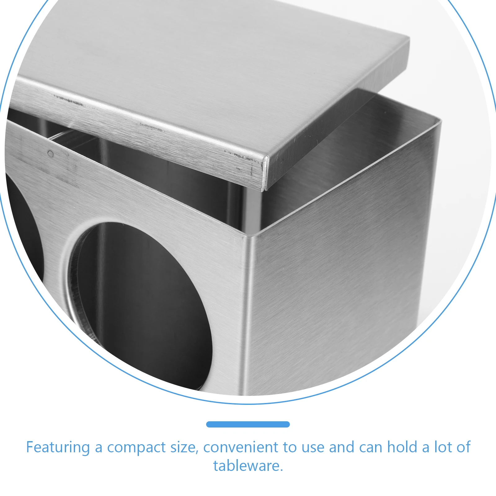 

Stainless Steel Cutlery Organizer Compact Tableware Storage Box Kitchen Utensil Holder Silverware Organizer Drain Case