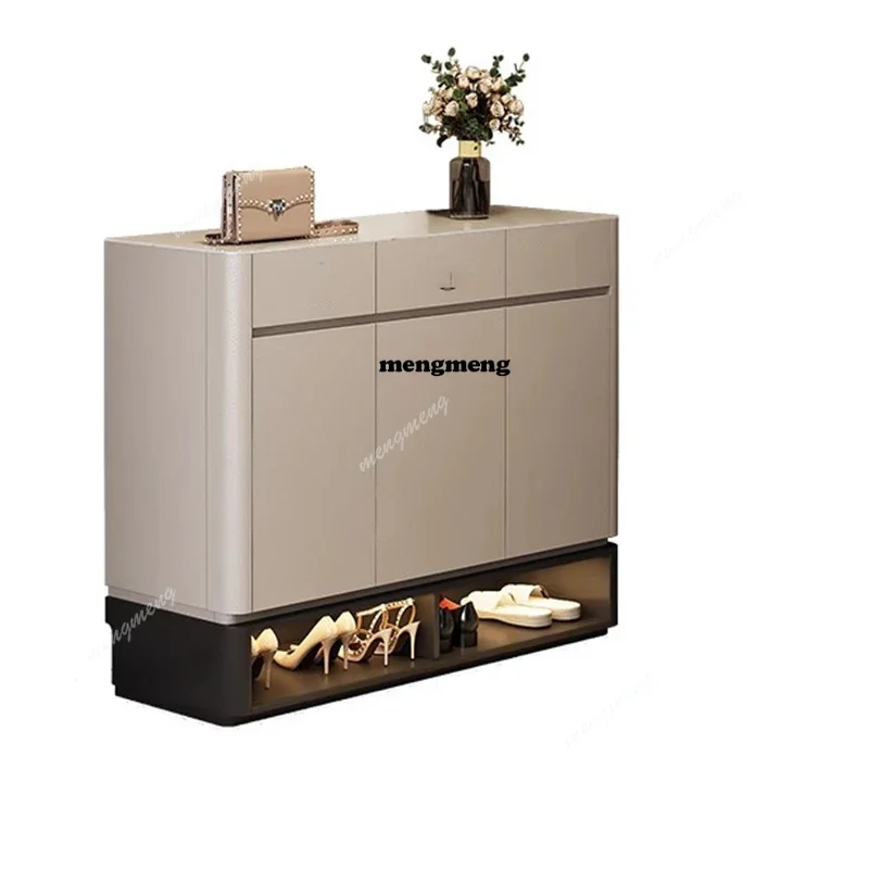 

Черная двухъярусная полка для обуви, современная роскошная, компактная, для прихожей, многофункциональная, для хранения, мебель для улицы