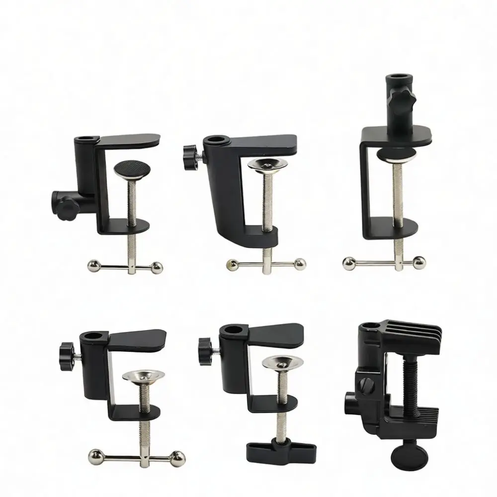 Table Lamp Base Metal Clamp Long Arm Desk Light Holder Iron Stand Support Mount For Magnifying Lamp C Clamp Accessory