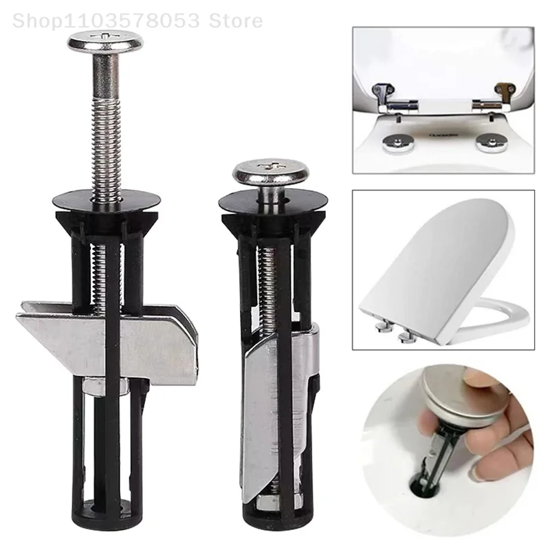 Toilet Seat Fastener Bolt Kit, Toilet Seat Screws Replacement Kit, Universal Heavy Duty Toilet Cover Fixing Accessories