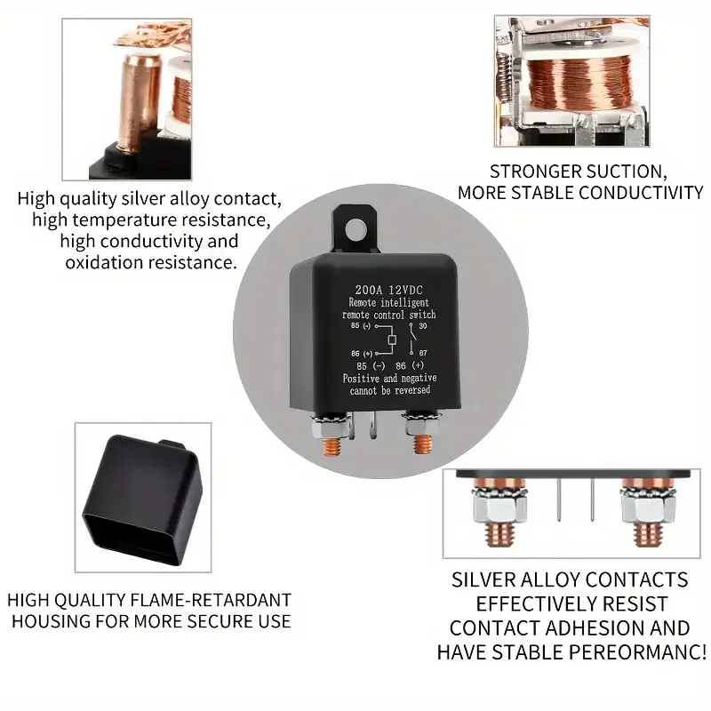 مرحل السيارة بطارية التحكم عن بعد قطع مضاد للسرقة مع مفتاح التحكم عن بعد المزدوج مفتاح البطارية مرحل 12 فولت