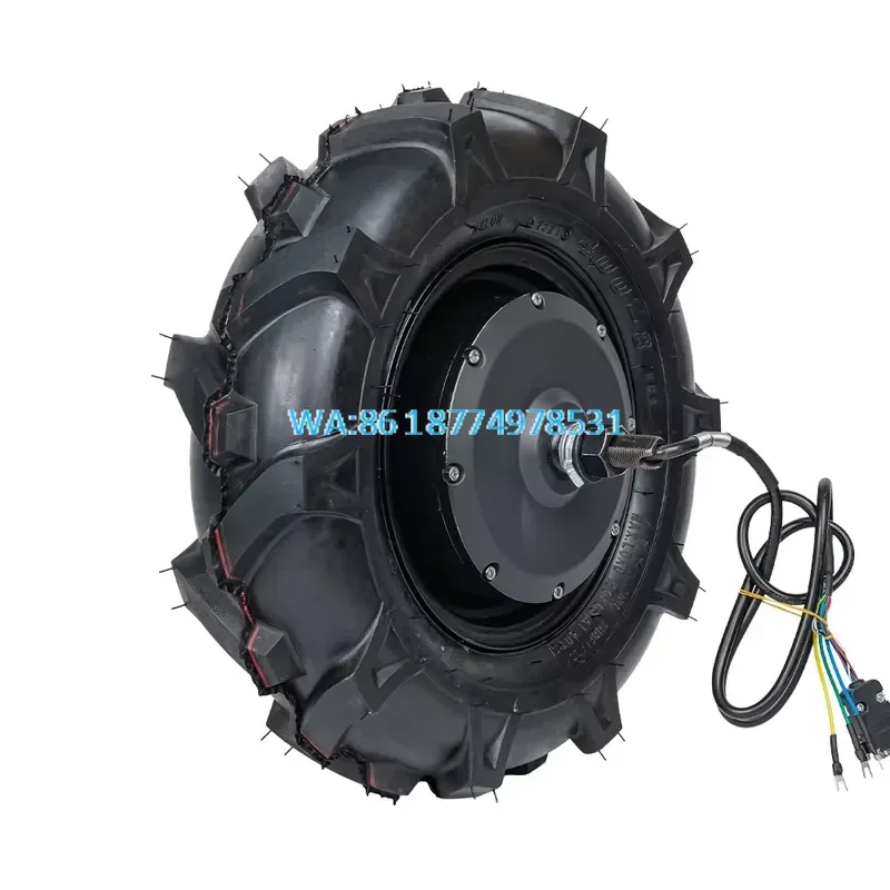 Wmwmnu for Robot Wheel Low Speed 16inch 48V 800W 120N.m 100RPM IP65 300kg Load DC Hub Servo Motor with 4096 Encoder