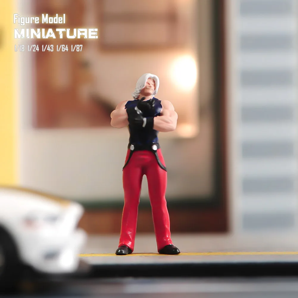 1/87 1/64 1/43 1/24 1/18 Anime Characters Male Boxer RUGAL Scene Figure Model Miniature Dolls Toy For Collection