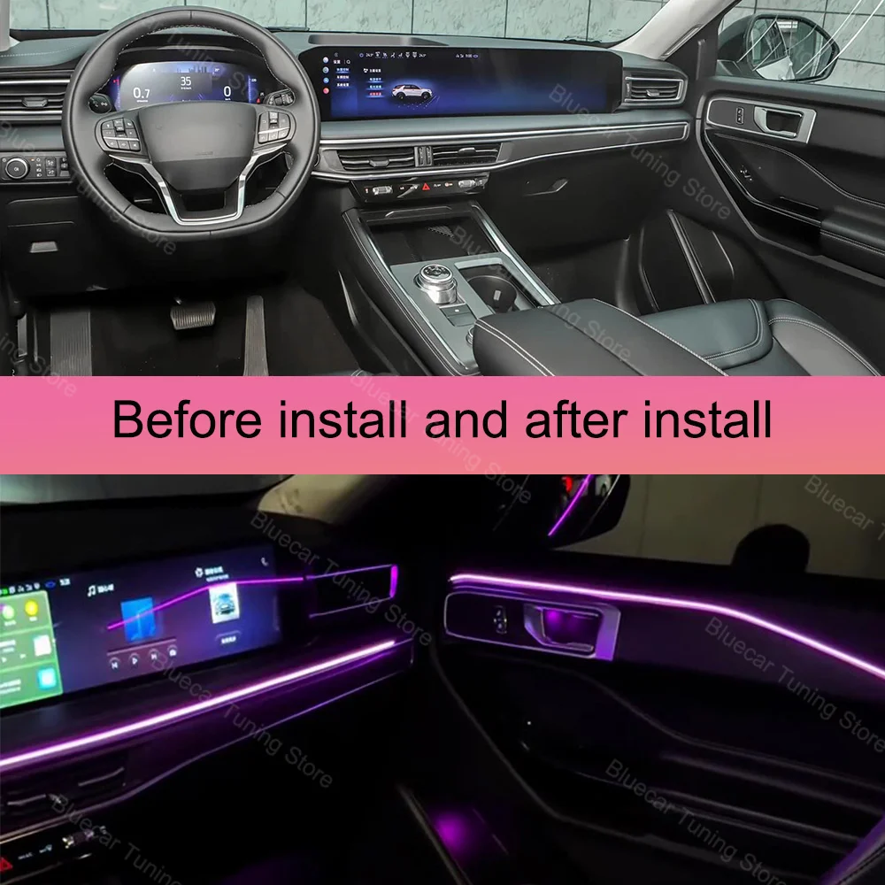 Dynamic Active Ambient Light For Ford Explorer 2020-2025 Ambient Light Strip Car Interior Symphony Atmosphere Lamp