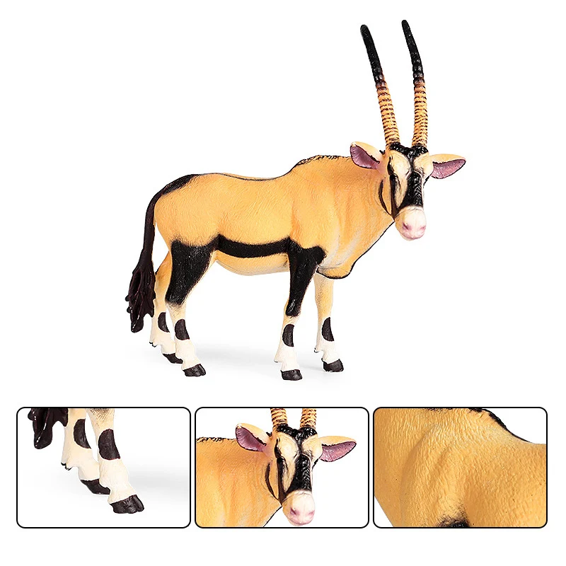 Children's Solid static Simulation wild Animal world Model South Africa sabre Antelope Tibetan Antelope boy toy ornaments