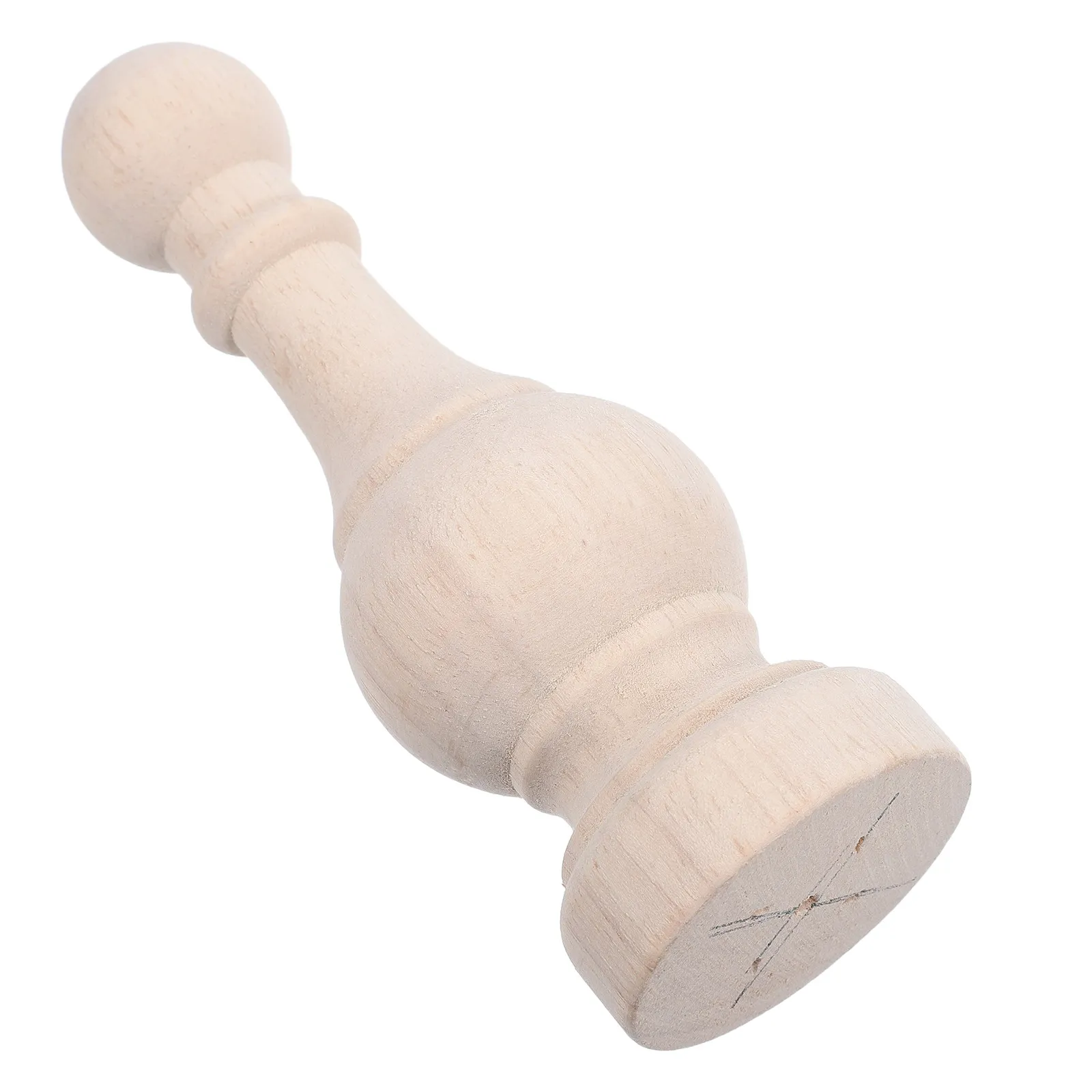 Solid Hardwood Stair Railing Finials Rustic Unfinished Wood Post Cap Finial Decorative Bed Post Replacement Furniture Ornament
