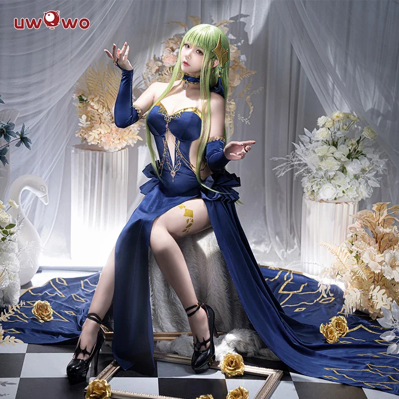 SN55UWOWO C.C.Cosplay Lelouchh Chessboard Party Gown Mahjongg Soul CC Lelouchh Cosplay Costume$5Q@1