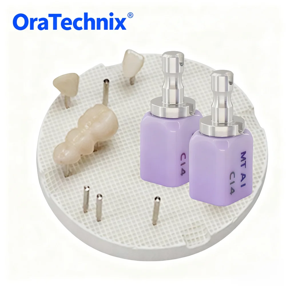 5PCS/Box Lithium Disilicate C14 Glass Ceramic Blocks HT/MT/LT/MO for CAD CAM Sirona Cerec Veneer Dentistry Materials Dental Lab