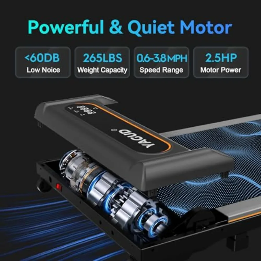 جهاز سير محمول تحت المكتب للياقة البدنية في المكتب المنزلي: جهاز مشي مدمج مع جهاز تحكم عن بعد وشاشة LED مثالية #2