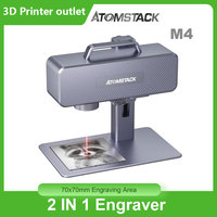 Atomstack M4 Desktop Handheld 2-in-1 High Precision High Speed 10W Optical Power End Pump Fiber Marking machine 70x70mm Area