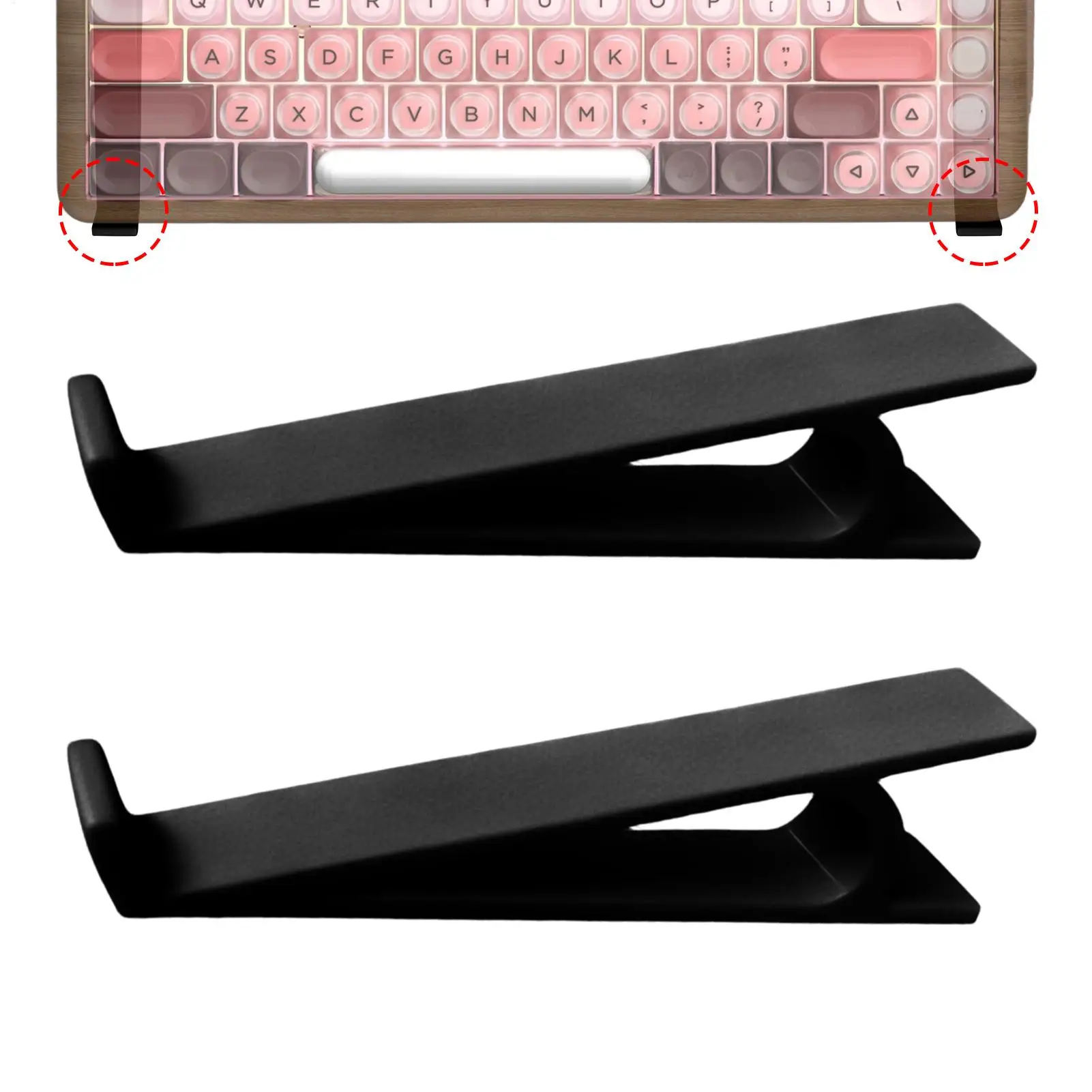 Keyboard Lift 2 Pieces Tilt Universal Support Computer Stand Keyboard Lifter for Desk for Student Teacher Women Men Daily Typing