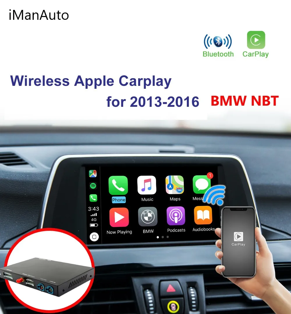 

Wireless Apple Carplay Android Auto Module for BMW NBT 1 2 X1 Series F20 F21 F23 F48 Airplay Mirrorlink REAR Camera Car Play