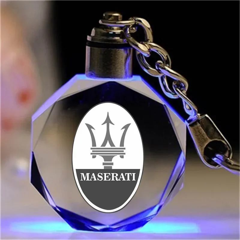 Llavero LED Octagonal para Maserati Levante, Ghibli, Granturismo, Quattroporte, Gran Cabrio, Gransport, MC20, MC12, GTS, Accesorios para Llaves de Auto