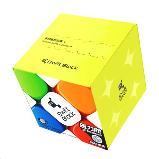Gan Swift Block 3x3 Cube Magnetische Speed Cube Stickerloze Swift 355S 3x3 Professionele Magische Kubus Gan Magnetische Speelgoed