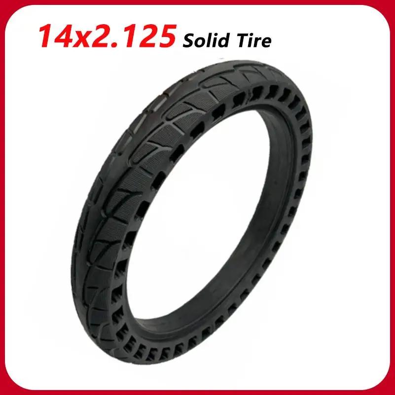 

14x2.125 Hollow Solid Tire 14 Inch Honeycomb Airless Tyre Non Inflatable Tire For Electric Scooter 14*2.125 Solid Flat Tires