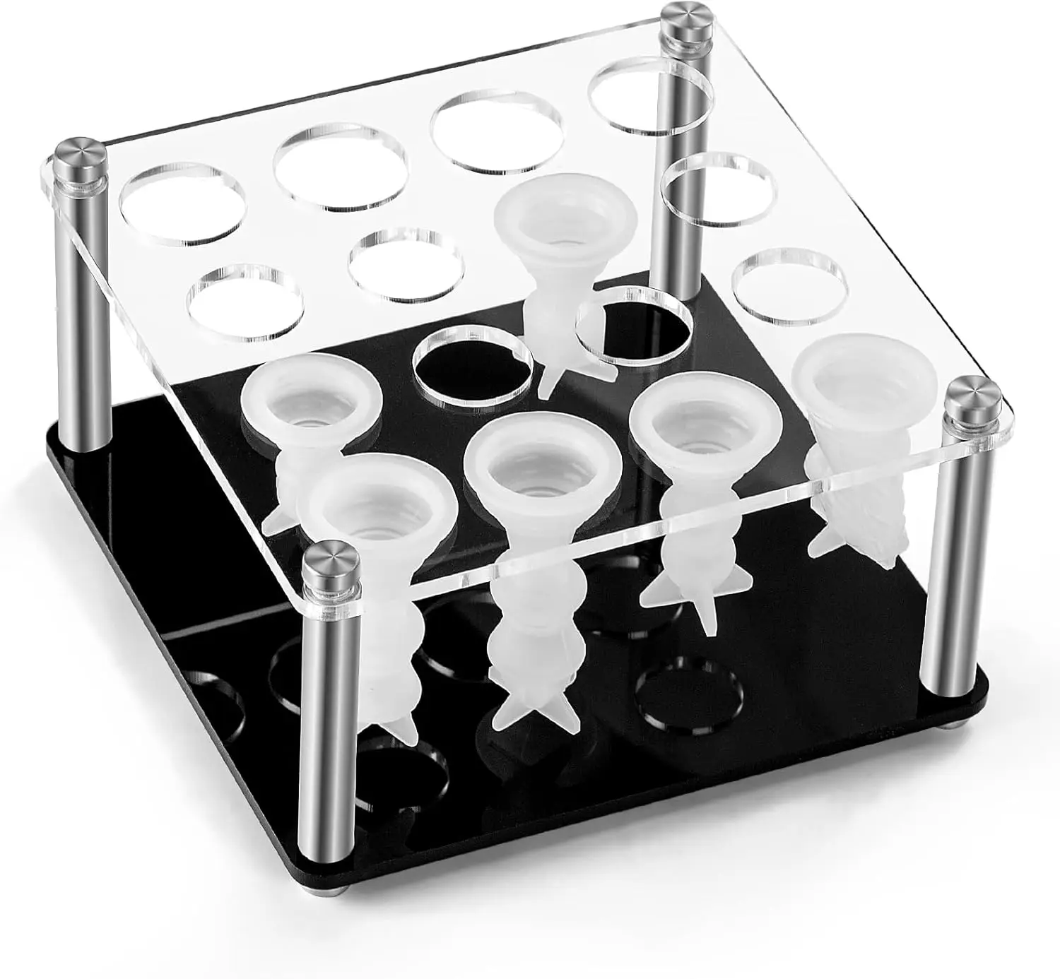 

Metal Chess Piece Holder, DIY Silicone Mold Stand for Making Game Kit