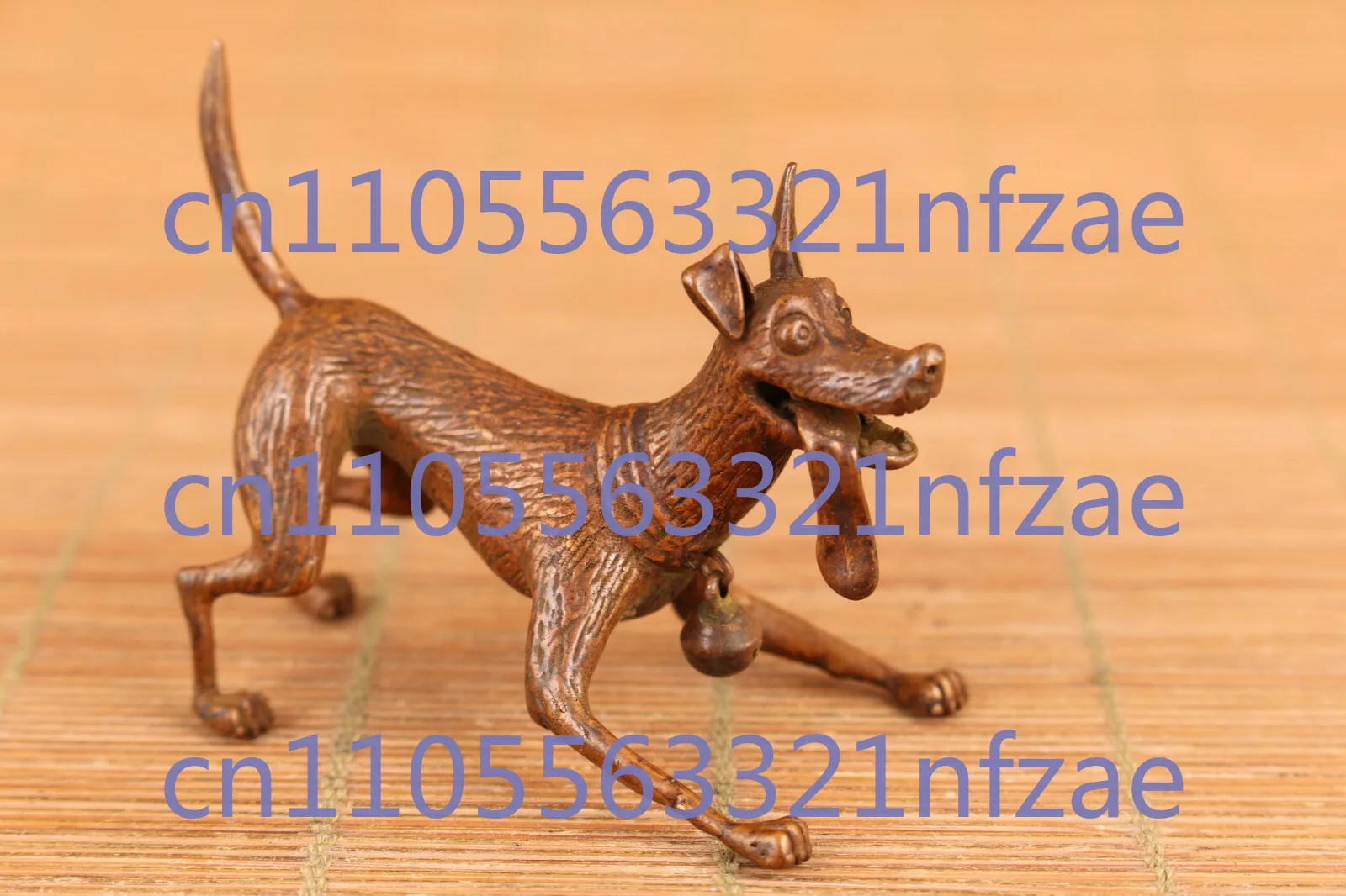 

Китайская красная медная ручная литая статуя собаки, фигурка, украшение стола