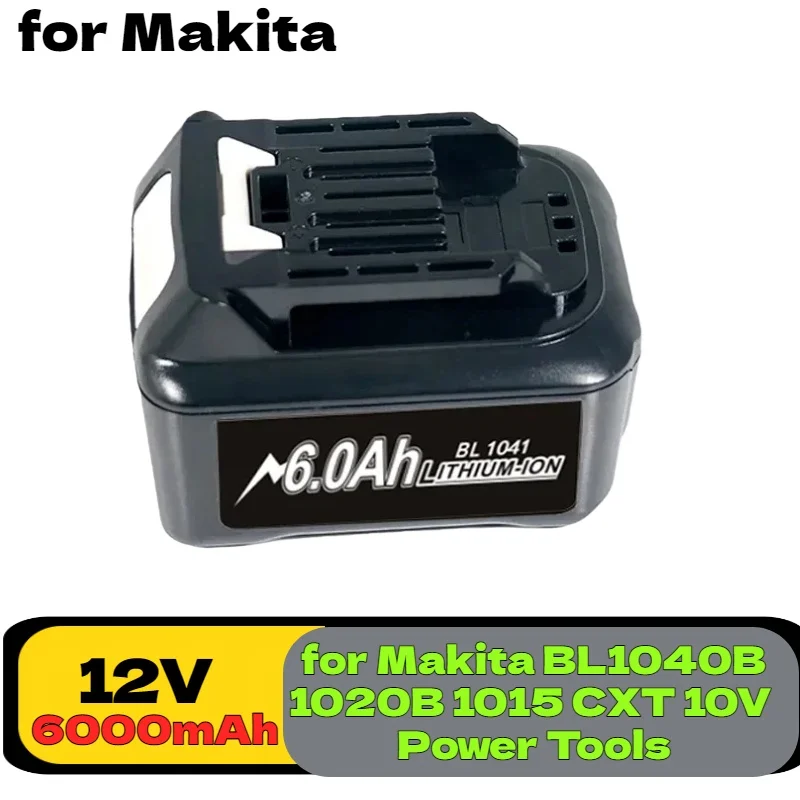 

Rechargeable 10.8V 6000mAh Lithium Battery for Makita BL1040B 1020B 1015 CXT 10V Power Tools, 12V Equivalent, Fast Shipping