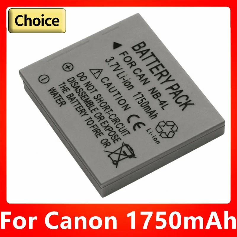 1750mah NB-4L NB 4L Camera Battery with charger for Canon IXUS 30 40 50 55 60 65 90 100 I5 I7 SD400 IXUS SD960 SD780 Camera